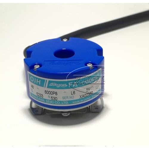 Optical incremental hollow shaft elevator encoder OIH48-6000P8-L6-5V TS5233N530 8mm hole diameter line driver output IP40 5V