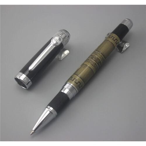 Send a refill RollerBall Pen 189 Noblest Ancient Silver Medium 0.7MM Nib Great Wall pen send husband gift