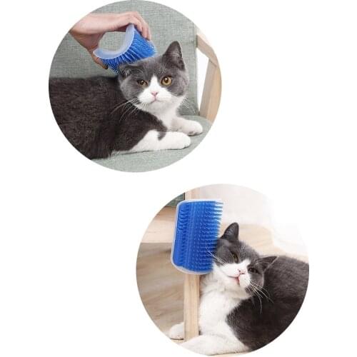 Cat Brush Massage Device Hair Remover Combs Pet Cat Self Groomer For Cat Grooming Tool With Catnip Deshedding Brush