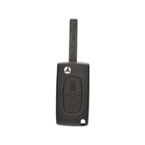 Folding Key Shell Plastic Remote Car Key Case Cover Key Shell Replacement PEUGEOT 207 307 308 2 Buttons