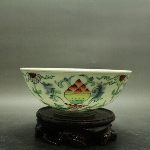 Antique MingDynasty porcelain bowl,color Bowl bowl,hand-painted crafts,best collection & adornment, Free shipping