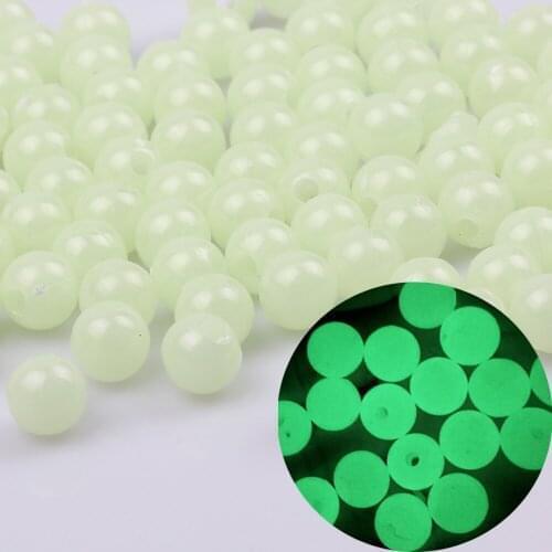 4/5/6/8/10/12MM Luminous Beads Acrylic Glow in night Round Spaced Beads For Jewelry Making DIY Bracelet Necklac Accessories