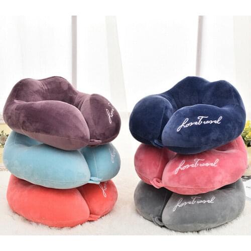 U Shaped Memory Foam Neck Pillows Soft Travel Pillow Neck Cervical Airplane Pillow 30*28*14CM Cervical Travel Healthcare Bedding