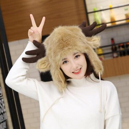 Unisex Winter Headgear Hat Collection for Men and Women Ear Flap Chin Strap and Windproof Mask Faux Fur Cap Animal Hat