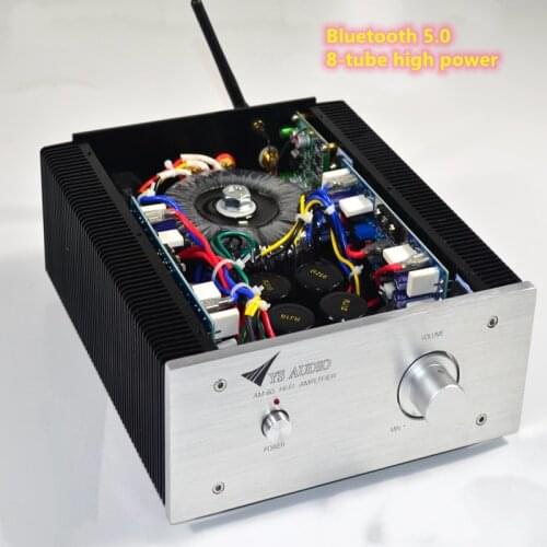 AM-60 HiFi power amplifier DIY power amplifier class A class AB optional bluetooth 5.0 120W+120W or 20W+20W