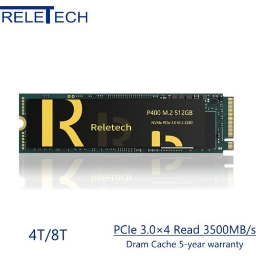 Reletech M.2 SSD 3*4 PCIe NVMe 2TB 2280 2048GB 3670TBW Chia Coin independent cache Internal Hard Disk for Laptop Desktop