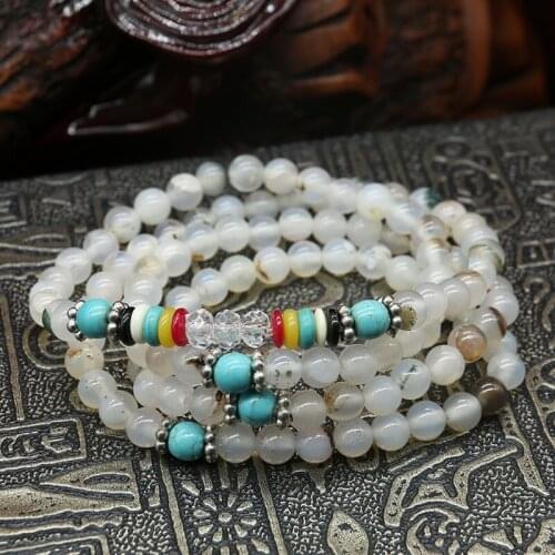 High Quality Classic Design Necklace Christmas Charms Natural Round Tiger Eye Amazonite Garnet Agates