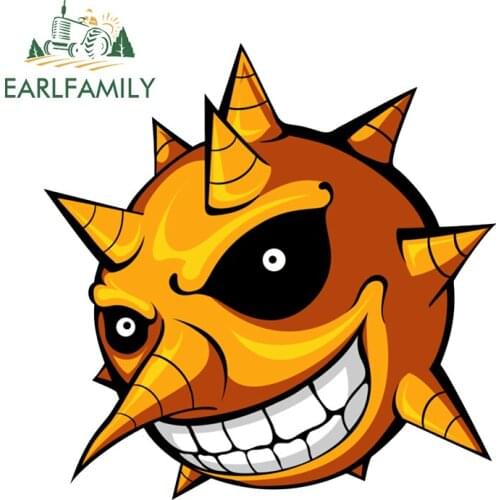 EARLFAMILY 13cm x 12.9cm for Soul Eater Sun Funny Car Stickers Creativite Surfboard Graffiti Decal Waterproof Occlusion Scratch