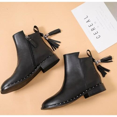 Rivet boots leather Chelsea Boots Womens Fall 2020 new 100-year-old British Martin boots and nude boots