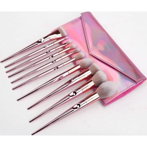 10sets Custom Makeup Brushes Private Label Eye Shadow Foundation Blending Powder Make Up Brush Tool kit Wholesale