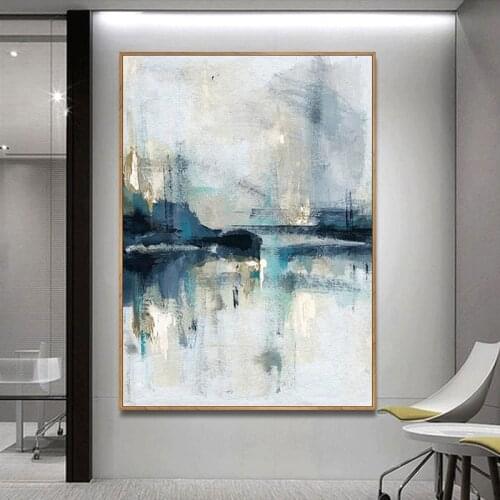100%Living Room Hanging Painting Art Hand Painted Gold Foil Modern And Lndi White Abstract Oil Painting On Canvas Hand Painting