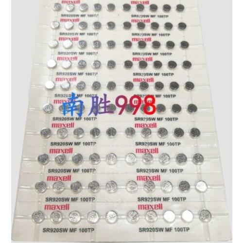 100PCS Watch Battery SR920SW Button Battery Silver Oxide 371 Electronics Industrial Pack Tablet Pack