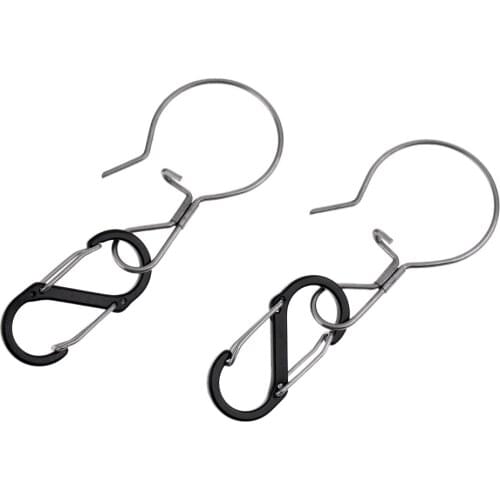 2pieces Backpack Hanging Hook Clip Hook Clip for Cycling lock Fishing Buckle