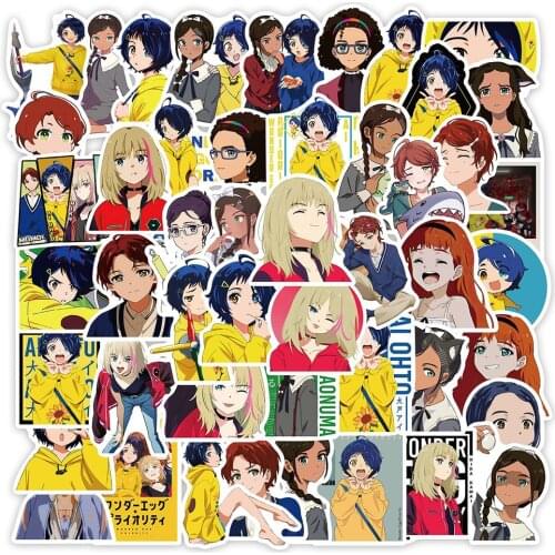 50PCS Anime Wonder Egg Priority Stickers Pack Cute Cartoons Girl Decal Sticker For DIY Stationery Laptop Guitar Phone Notebooks