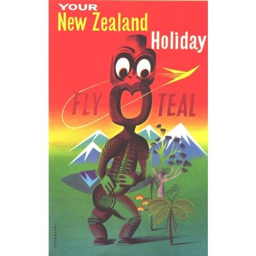 Australia & NZ Fly Fishing Poster New Zealand View Art Retro Canvas Painting Frame Poster DIY Wall Home Posters Home Decor Gift