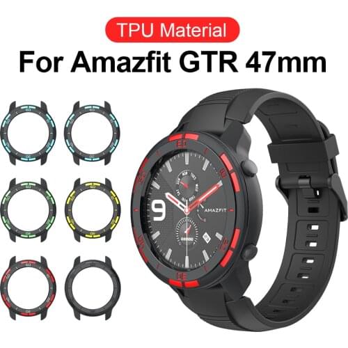2 Pcs Cover for Amazfit GTR 46mm Smart Watch Protective Case TPU shell Cover Shockproof Watch Accessories