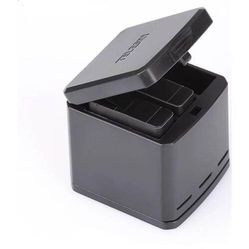 For Gopro Hero 7 6 5 3-way 3 Port Charger with USB Type-C interface Cable Charging Dock Hub Battery Storage Box Case for Go Pro