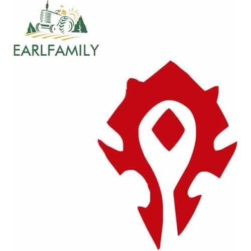 EARLFAMILY 13cm x 9.8cm Car Stickers Waterproof for World of Warcraft Tribal Flag Funny Decals for RV Laptop Surfboard Wrap