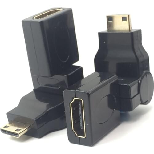 90 Degree MINI HDMI Male to HDMI Female Adapter Converter for PC TV DVD Projector TV BOX and More