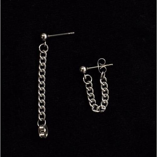 Korean Fashion Chain Earrings Short Korean Version of Simple Trendy Cold Wind Earrings Female Small and Versatile Cool Girl
