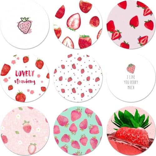 Cute Cartoon Strawberry Icons Pins Badge Decoration Brooches Metal Badges For Backpack Decoration