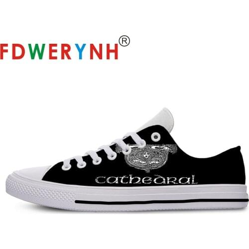 Cathedral Band Most Influential Metal Bands of All Time Mens Canvas Casual Shoes3D Pattern Logo Men Shoes
