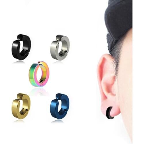 Men Women Clip-on Fake Earrings No Pierced Non-piercing Earcuff Ear Clip Earrings Without Piercing street pop punk jewelry
