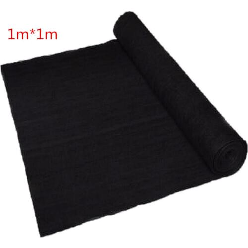 1m x 1m Thickness 3mm Home Fabric Black Air Conditioner Activated Carbon HEPA Air Purifiers Accessories Purifier Filter Fabric