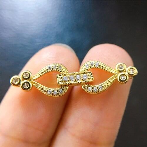 Wholesale DIY Natural Stones Beads Jewelry Making Accessories Silver/Gold Metal Connector Clasps Findings