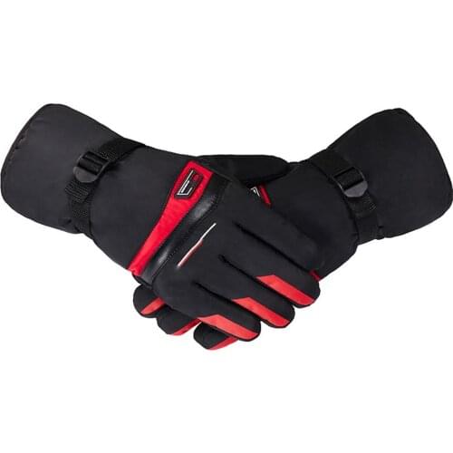 Men/Women/Kids Warm Gloves Black Red Ultralight Waterproof Winter Keep Warm Nylon Motorcycle Snowmobile Riding Gloves Pack Of 2