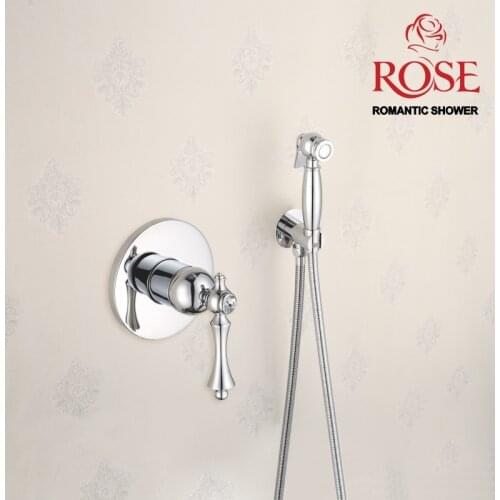 ROSE hand shower bidet, toilet seat hygienic shower faucet bidet Muslim shower, wall Mount solid brass faucet R0105