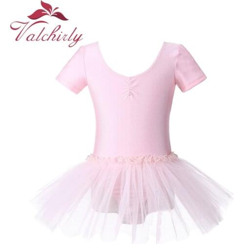 Pink Ballet Tutu Dress Girls Ballet Dance wear Lovely Kids Tutu Gymnastics Leotard Dress