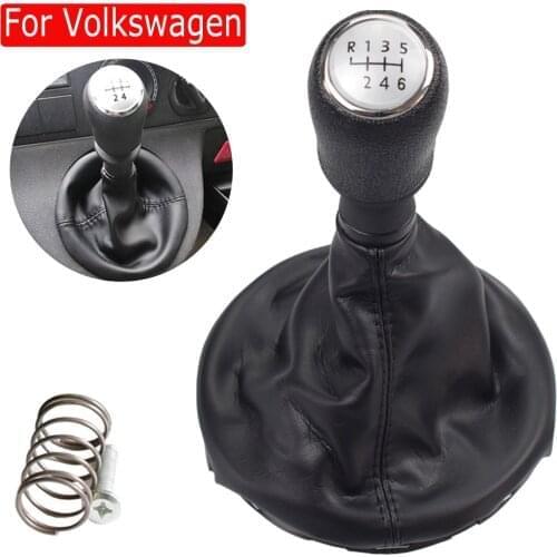 6 Speed 5 Manual Car Gear Shift Shifter Knob Gearstick Gaiter Boot Cover For VW Transporter T5 T5.1 Gp 2003-2011 T6