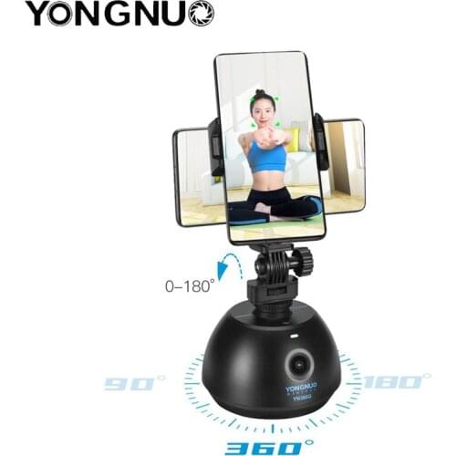 Yongnuo YN360G PID Control Pan Tilt Auto Motorized Rotating 60° Follow-up Shooting Video Tripod Head for Camera Smartphone