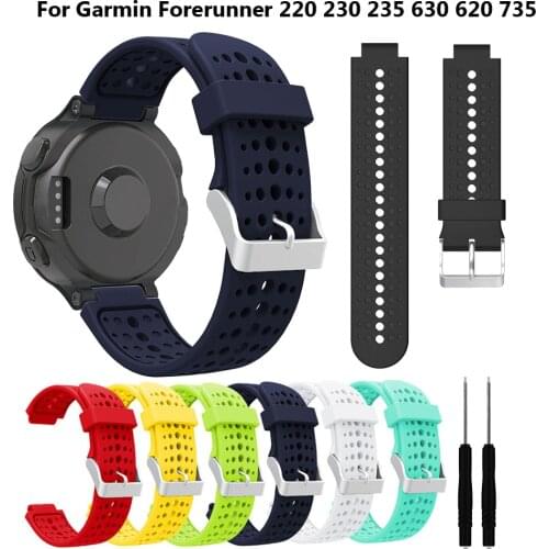Silicone Replacement Belt Wrist Band Watch Strap for Garmin Forerunner 220 230 235 630 620 735 Approach S20 S5 S6 Smart Watches