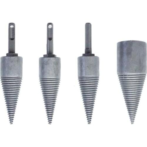 Household double use Chopping Spillter Firewood Machine Drill Wood Cone Reamer Punch Driver Drill Bit Split Drilling Tools