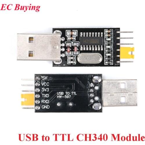USB to TTL Converter UART Module CH340G CH340 3.3V 5V Switch STC Microcontroller Download Cable Brush Board