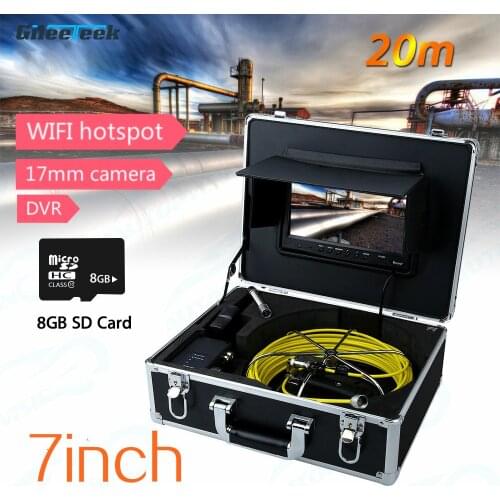 WP70B WIFI Pipeline Drain Plumbing Sewer Video Camera 7inch LCD Screen Sewer Pipe Inspection with WIFI with Aluminum box