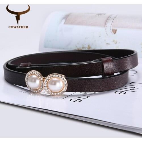 COWATHER new arrival women belt top garde quality cow leather female strap fashion design waistband for women free shipping