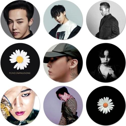Bigbang G-Dragon Icons Pins Badge Decoration Brooches Metal Badges For Clothes Backpack Decoration