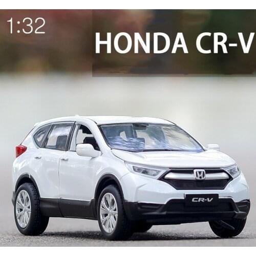 1:32 15cm Honda CRV Alloy Diecast Scale Car Model Toys High Simulation Pull Back Metal Models 6 Doors Opened With Sound Light
