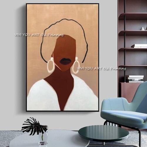 100% Hand Painted Abstract Figure Oil Painting On Canvas Large Size Wall Art Without Frame For Living Room Home Decor Unframed