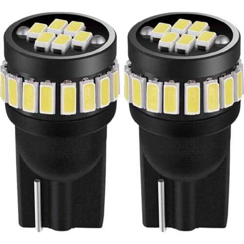 2Pcs T10 Led Canbus W5W Led Bulbs 168 194 6000K White Signal Lamp Dome Reading License Plate Light Car Interior Lights Auto 12V