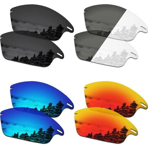 SmartVLT 4 Pairs Polarized Sunglasses Replacement Lenses for Oakley Fast Jacket - 4 Colors