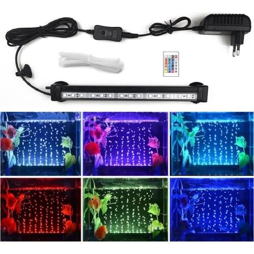 Aquarium LED Bar Light Waterproof Fish Tank Light 32/46/52CM Color Changing Underwater Lamp Aquariums Decor Lighting EU Plug