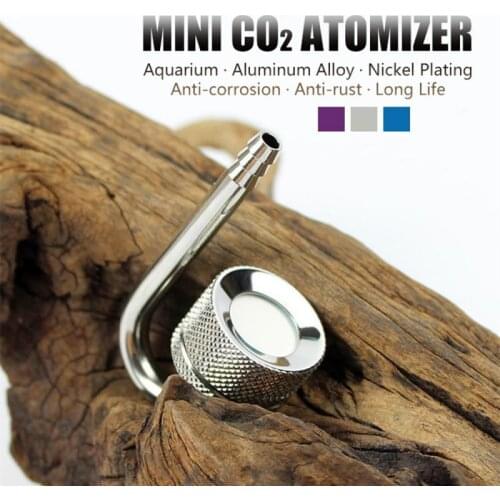 Silver/Purple/Blue Aquarium CO2 Fish Tank Diffuser Atomizer Carbon Dioxide Atomizer System Atomizer For Plant With Suction Cup