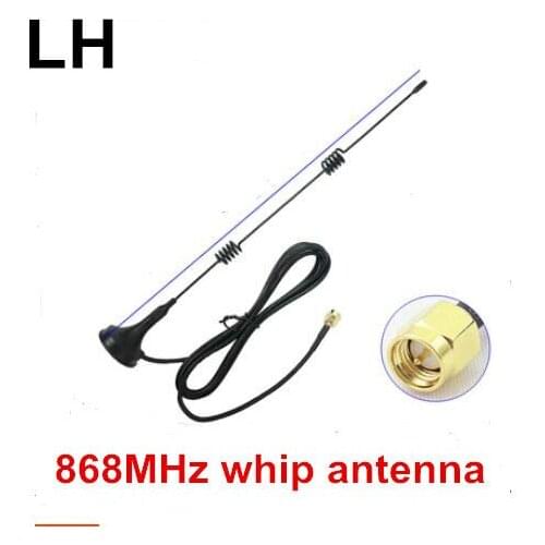 868M antenna 868MHz wireless module magnet whip antenna 7dBi strong signal receiving PCB SMA male aerial