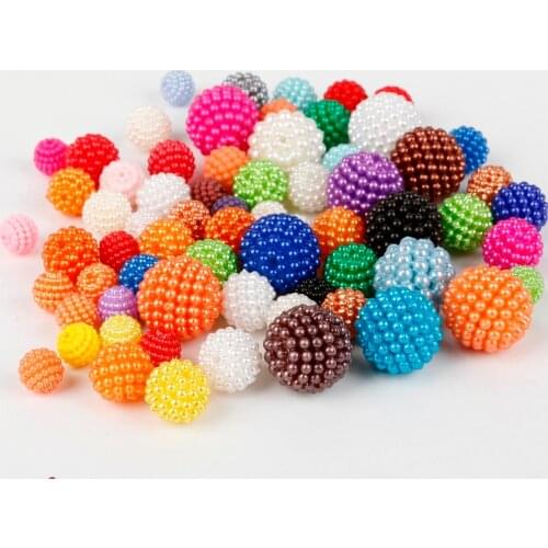 100pcs/lot Bayberry Beads 10mm Acrylic Round Imitation Pearl Beads Fit Europe Beads For Jewelry Making DIY Accessories