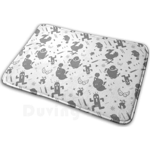 Final Fantasy Medley Mat Rug Carpet Anti-Slip Floor Mats Bedroom Final Fantasy Gaming Retro Gaming Nerd Moogle Moguri Cactuar