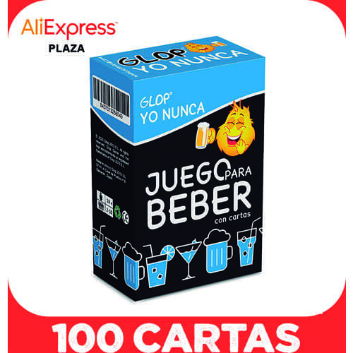 Glop Yo Nunca - Juego para Beber - Juego de Cartas para Fiestas - Juego de Beber para Adultos - 100 Cartas